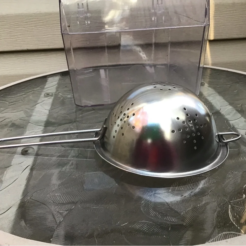 Kitchen Lot, Acrylic Recipe Box, Stainless Steel Funnel, Hand Strainer